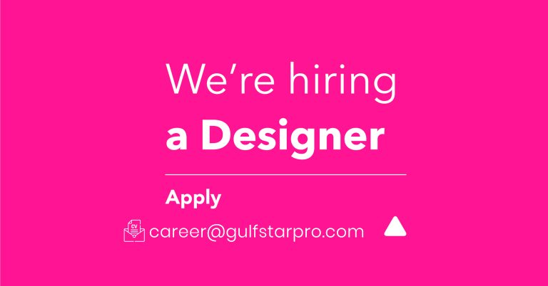 We’re hiring graphic designer – job advertisement for Future Hills Real Estate Dubai