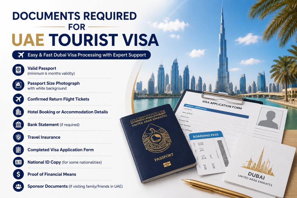 Documents Required for UAE Tourist Visa.